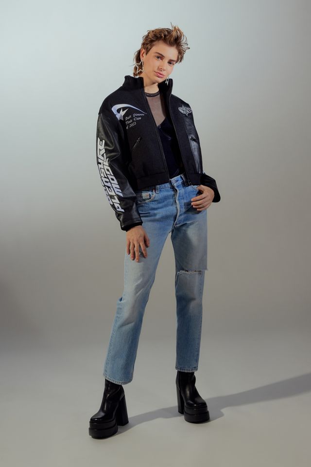 Basic Pleasure Mode Astro Varsity Bomber Jacket | Urban Outfitters