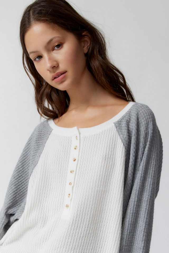 Out From Under Erin Slouchy Henley Top #2