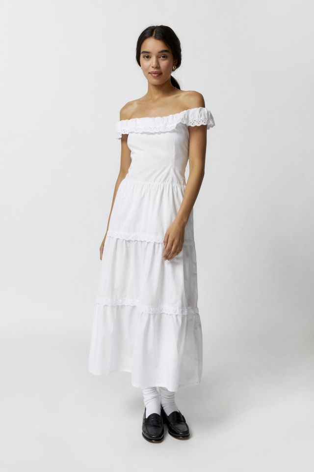 Tiered cheap bardot dress