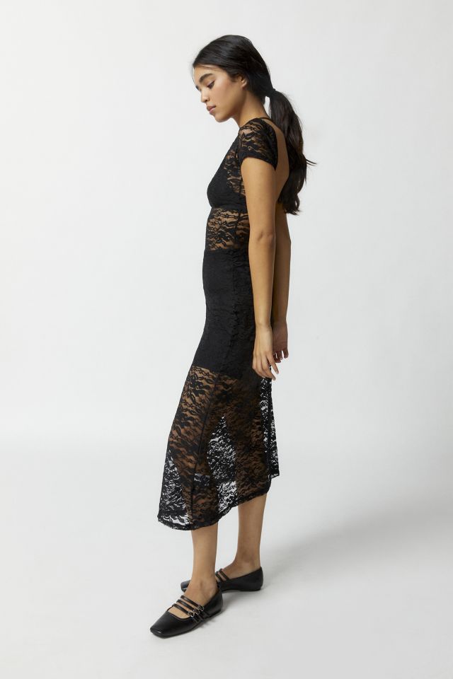Robe midi en dentelle diaphane Detrie Motel #1
