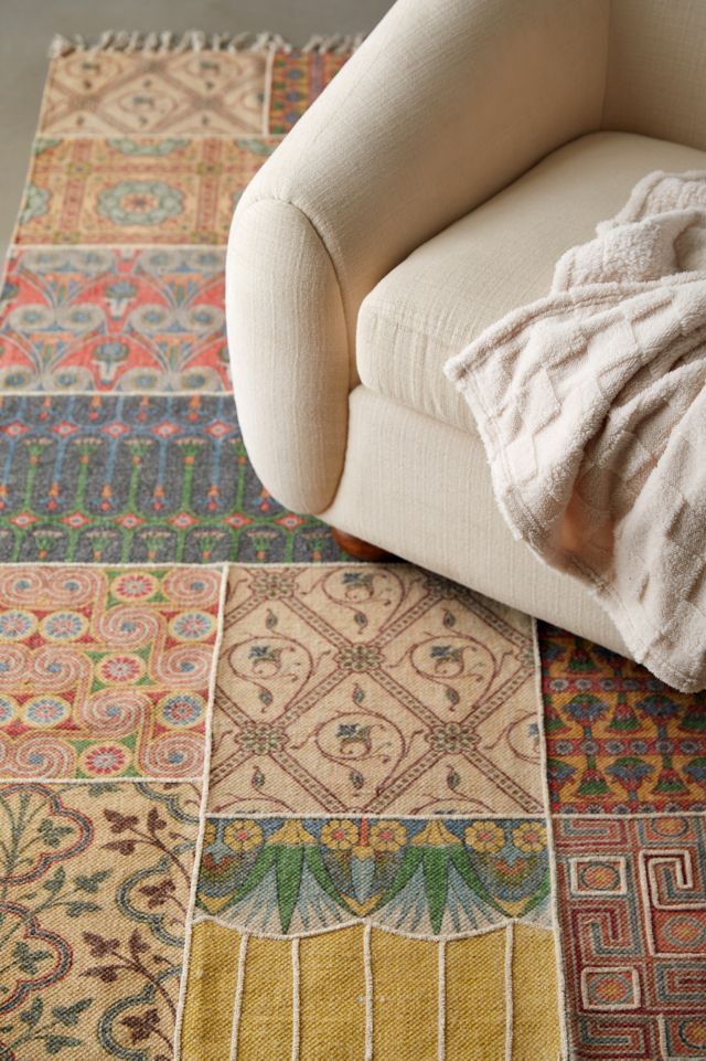 Multi Patchwork Printed Rug #2