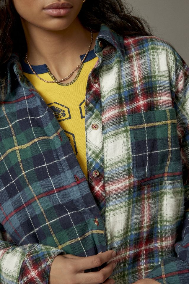 BDG One Way Or Another Plaid Flannel Button-Down Shirt #3