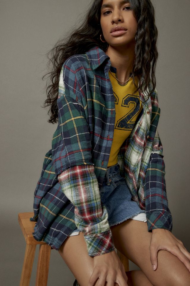 BDG One Way Or Another Plaid Flannel Button-Down Shirt #4