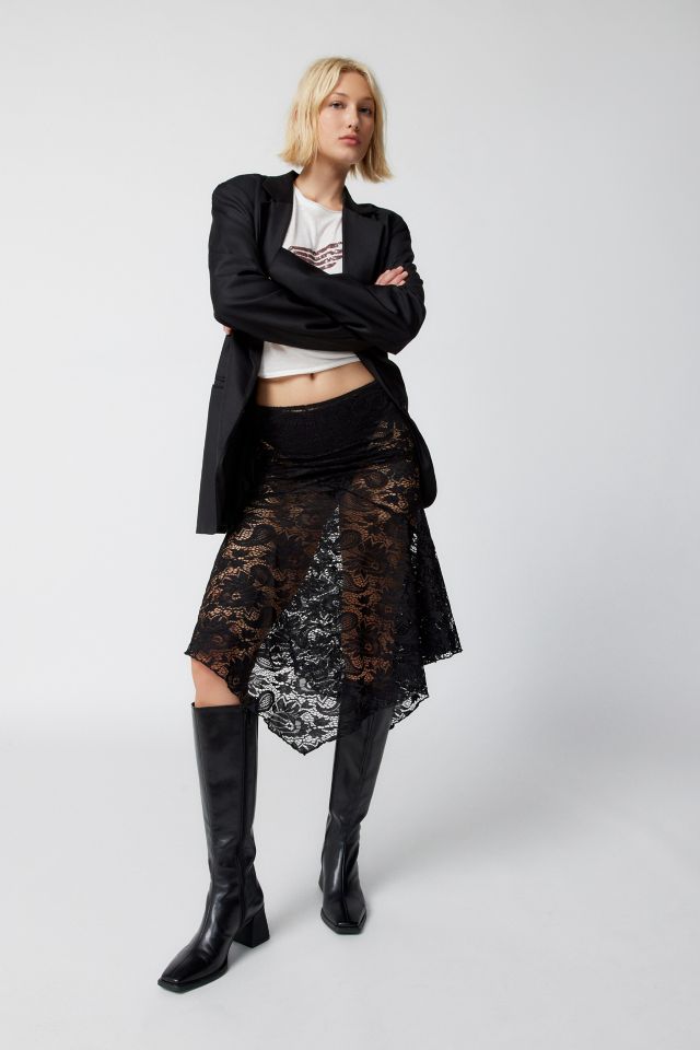 Motel Vana Sheer Lace Midi Skirt #1