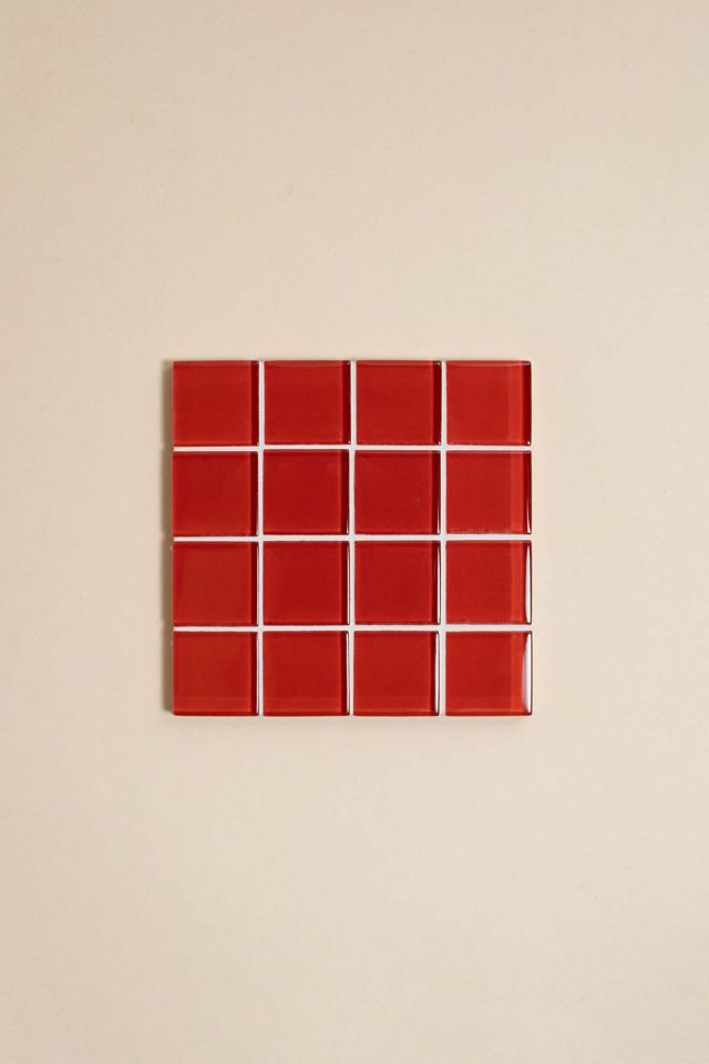 Subtle Art Studios Solid Glass Tile Coaster