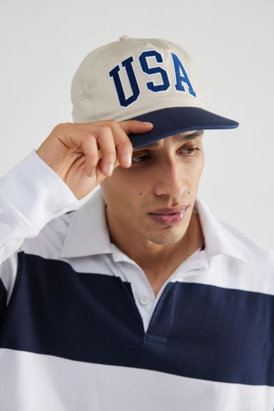 Urban Outfitters Usa Snapback Hat In Cream, Men's At