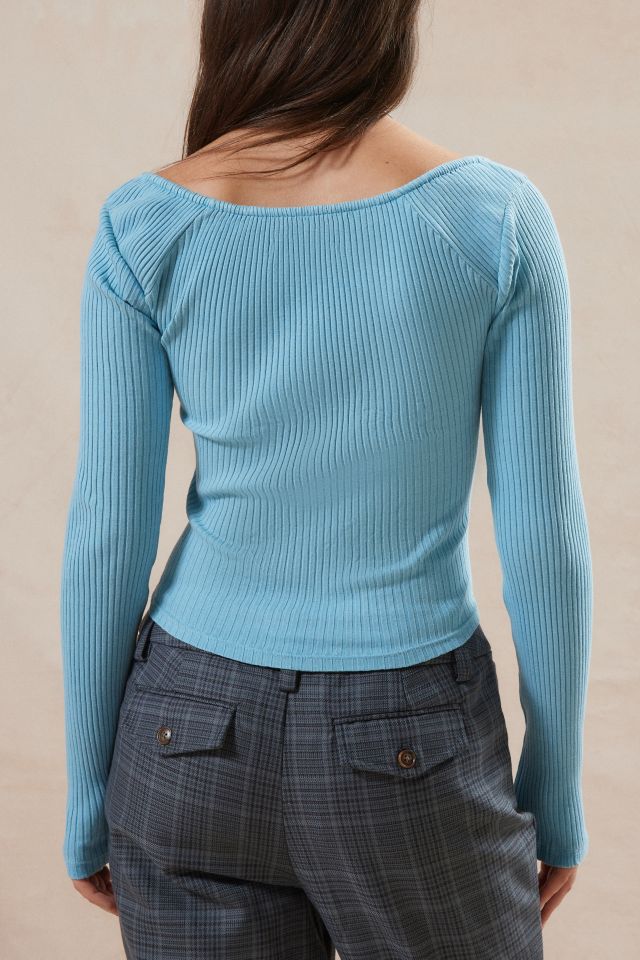 Urban Outfitters Kimchi Blue Annalise Lace Henley Top