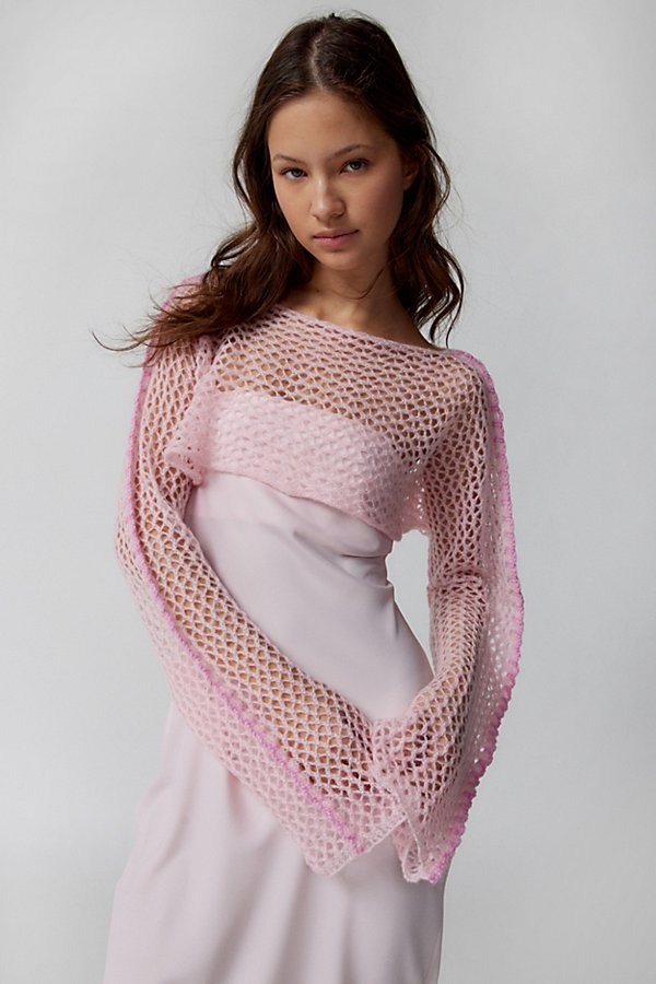 Urban Outfitters Sammi Brushed Shrug Sweater In Pink