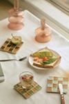 Subtle Art Studios Checkered Glass Tile Coaster