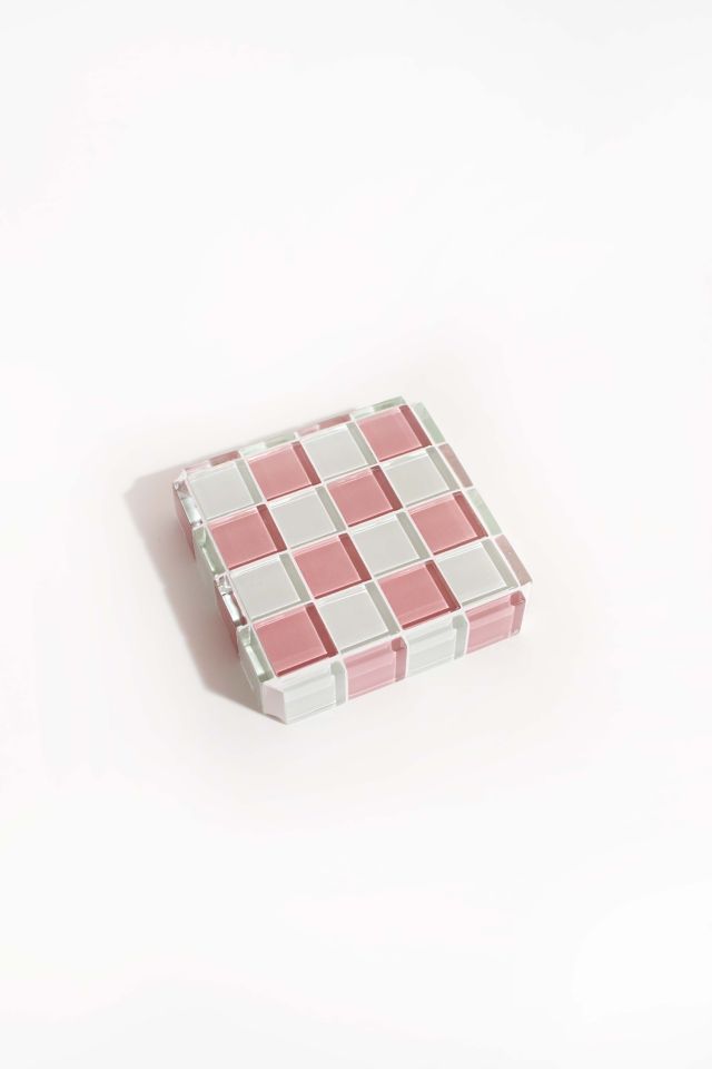 Subtle Art Studios Glass Tile Checkered Cube #1