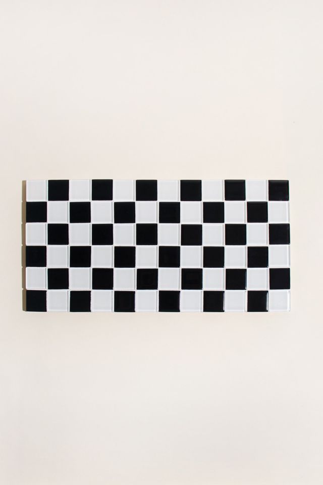 Subtle Art Studios Classic Checkered Glass Tile Tray #2
