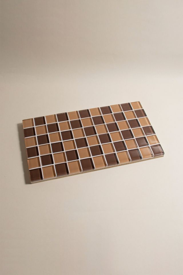 Subtle Art Studios Checkered Glass Tile Tray #2