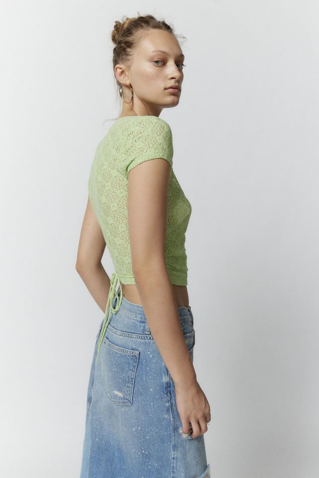 Kimchi Blue Penelope Lace Wrap Top #1