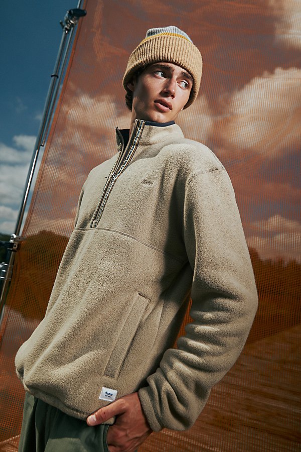 Katin Nelson Fleece Pullover Jacket In Neutral, Men's At Urban Outfitters