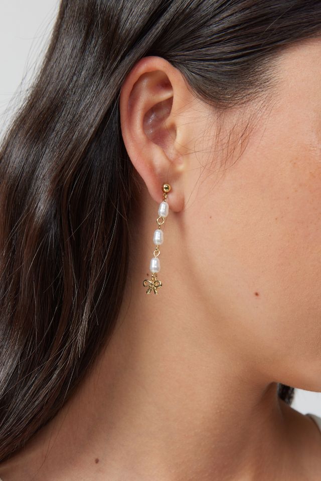 Pearl Bow Earring Set #1