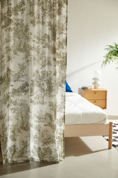 Shop Urban Outfitters Frog Toile Window Panel In Green At