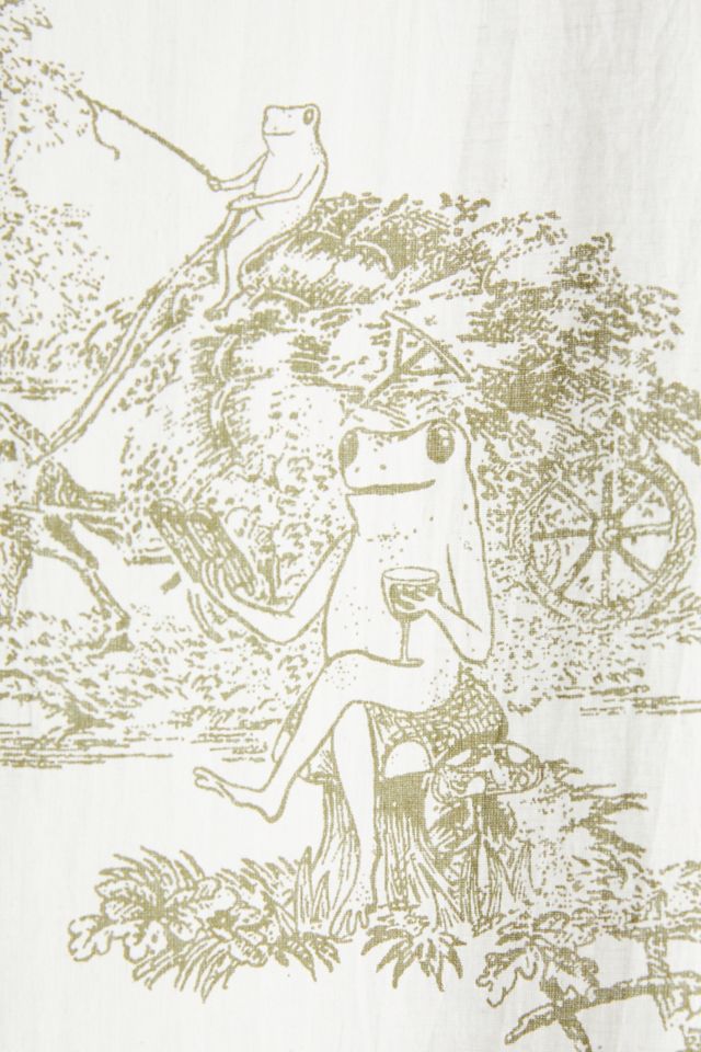 Frog Toile Window Panel