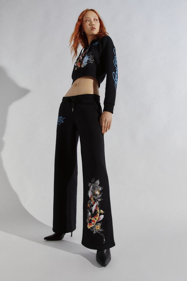 Ed Hardy Lotus Low-Rise Sweatpant