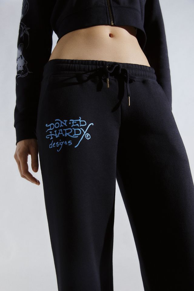 Ed Hardy Lotus Low-Rise Sweatpant