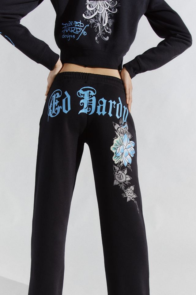 Ed Hardy Lotus Low-Rise Sweatpant Urban Outfitters, 49% OFF