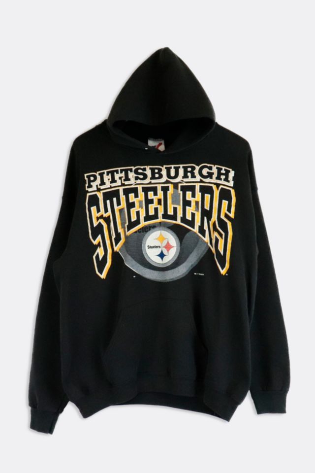 Pittsburgh Steelers Triple Black Logo Zip-Up Hoody