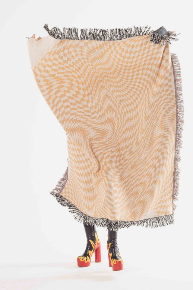 Clr Shop Melted Butterscotch Woven Throw Blanket | Urban Outfitters