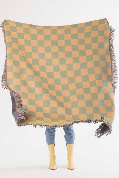 Green & Gold Woven Throw Blanket – Clr Shop