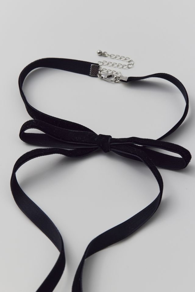 Collier ras decou en velours à nœud Heidi #1