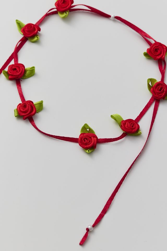 Mini Rosette Wrap Choker Necklace #2