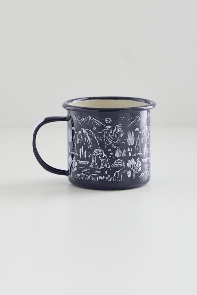 Parks Project Enamel Mug In Blue At Urban Outfitters In Black