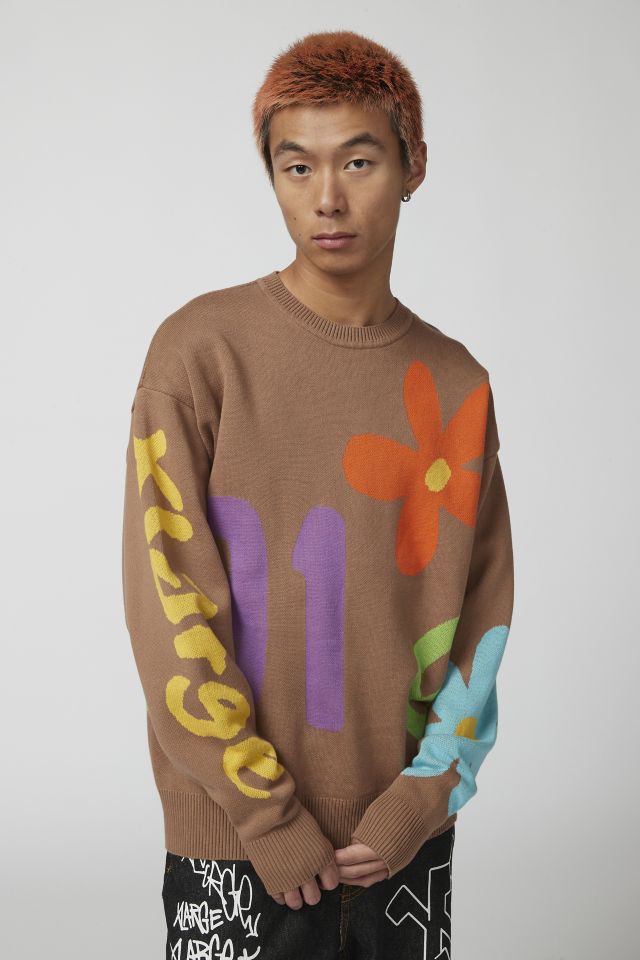 お歳暮 PEACE JACQUARD KNIT CREWNECK TOP - トップス