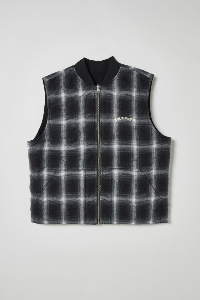 XLARGE Ombre Plaid Reversible Vest #1
