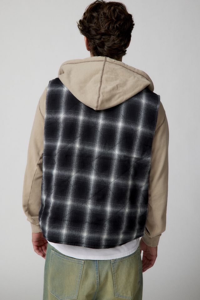XLARGE Ombre Plaid Reversible Vest #2