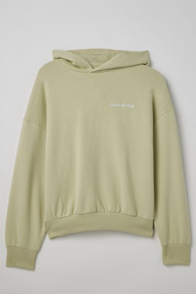 Standard Cloth Foundation Embroidered Hoodie Sweatshirt In Bright Green, Men's At Urban Outfitters