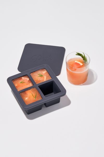 W & P Extra Large Silicone Ice Cube Tray In Charcoal