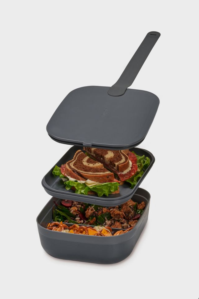 W & P Lunch Box + Utensil Set Charcoal