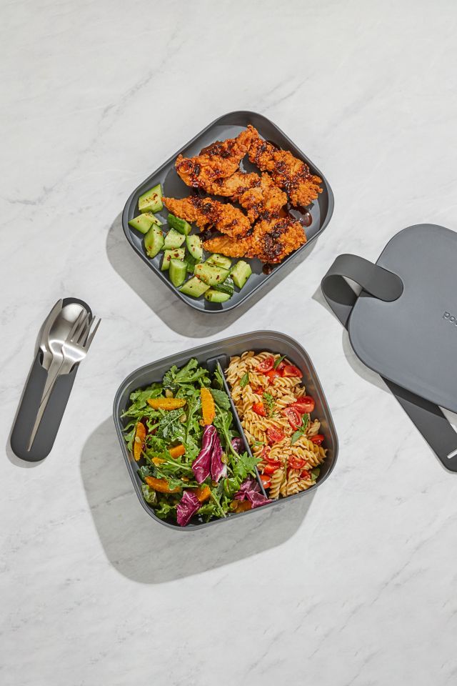 Black Meal Prep Lunch Bag Set