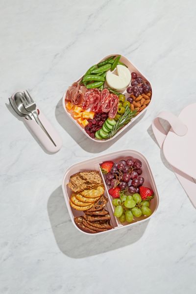 W & P Porter Lunch Box And Utensil Set In Blush