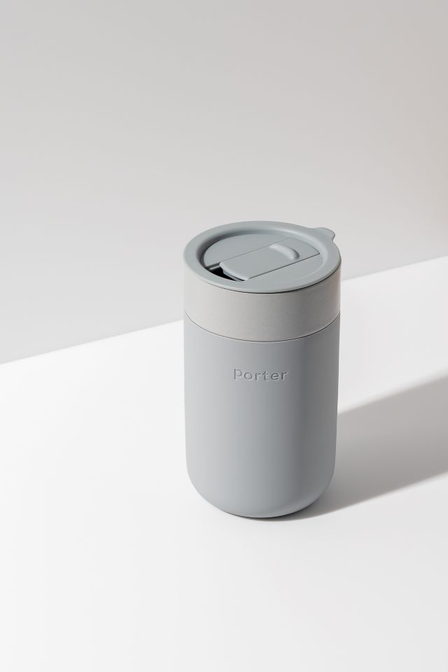 Slate Ceramic Travel Mug with Silicone Sleeve, 16 oz