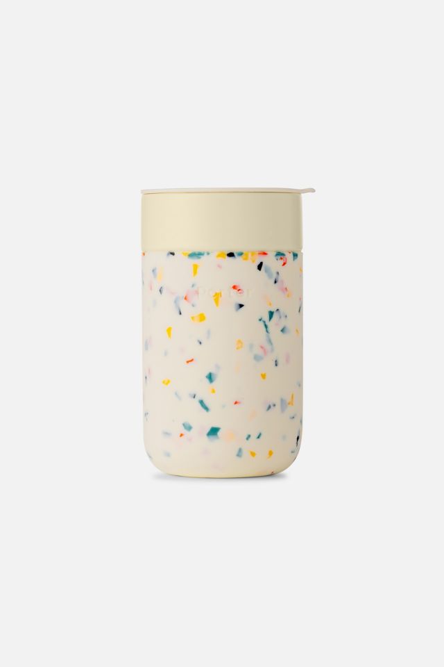 16 oz Cream Terrazzo Ceramic Mug with Silicone Sleeve
