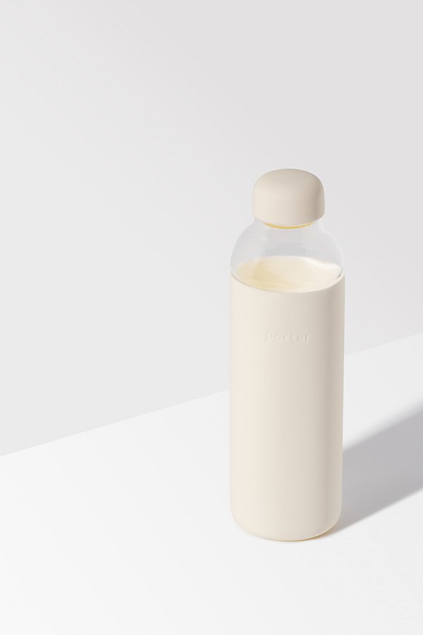W & P Porter Glass Water Bottle In Cream
