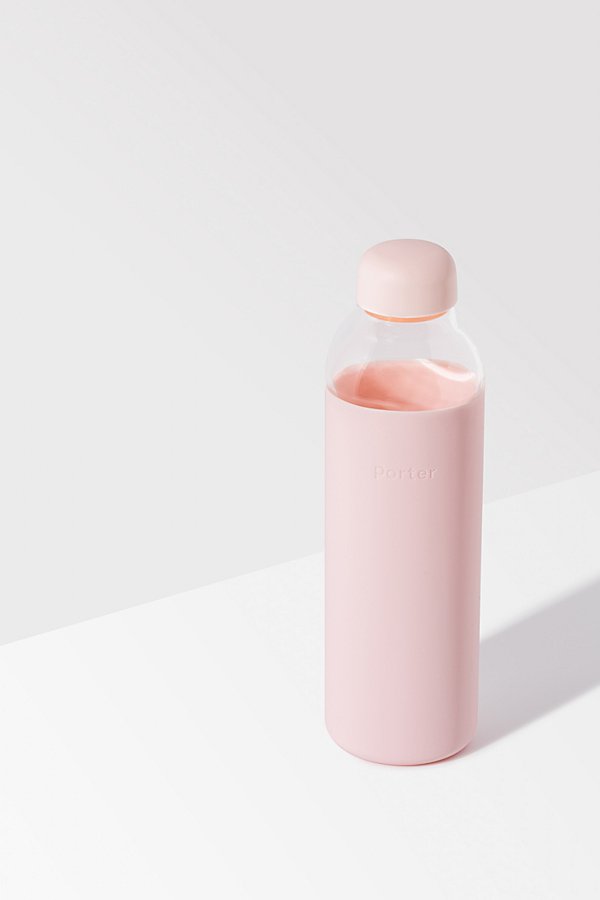 W & P Porter Glass Water Bottle In Pink