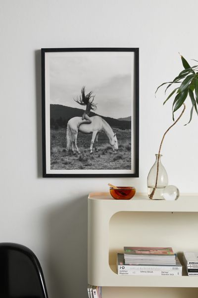Shop Urban Outfitters Dagmar Pels Wild Horse Girl Art Print In Black Matte Frame At