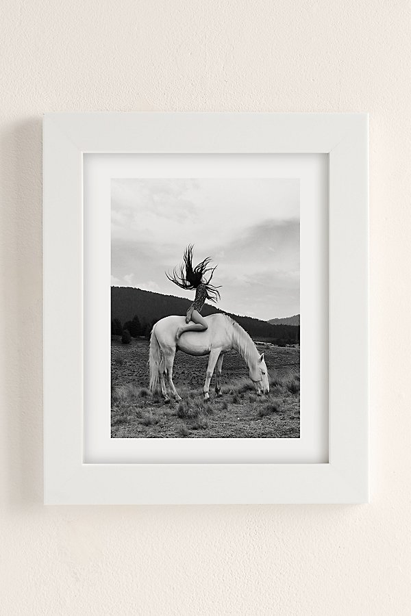 Shop Urban Outfitters Dagmar Pels Wild Horse Girl Art Print In Modern White At
