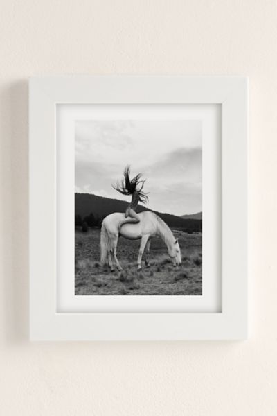 Shop Urban Outfitters Dagmar Pels Wild Horse Girl Art Print In White Matte Frame At