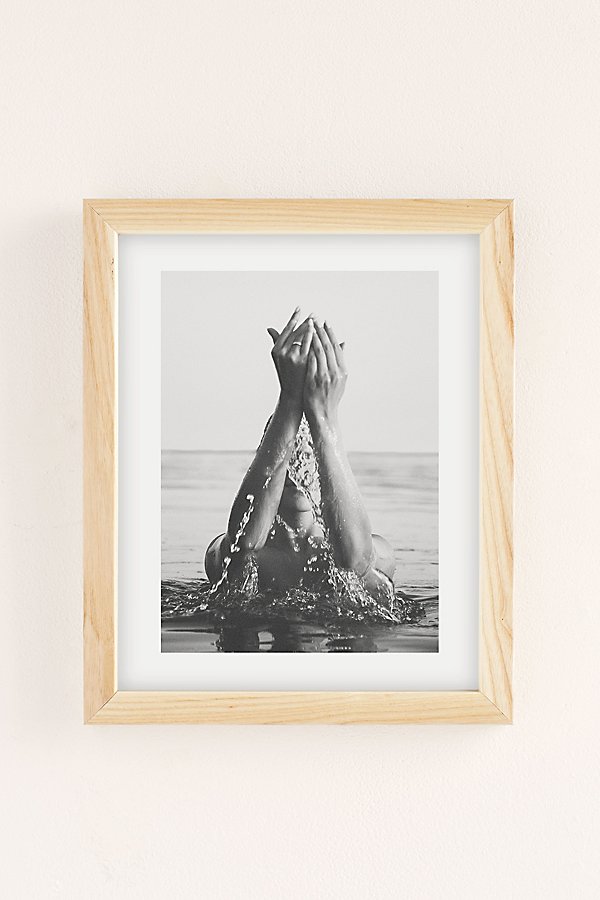 Shop Urban Outfitters Dagmar Pels Wild And Free Just Like The Sea Art Print In Natural Wood Frame At