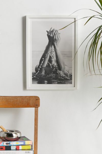 Shop Urban Outfitters Dagmar Pels Wild And Free Just Like The Sea Art Print In White Matte Frame At