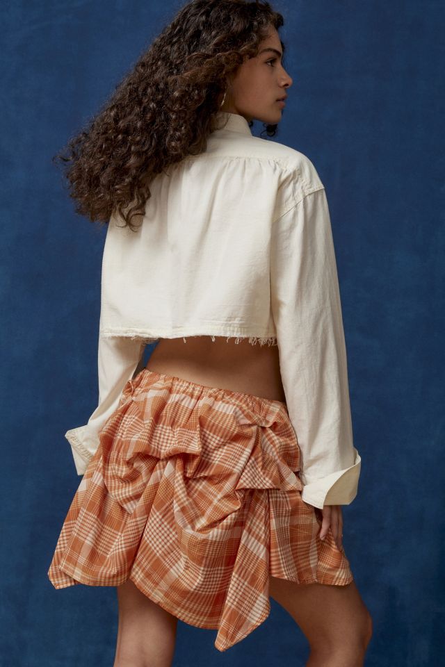BDG Anna Printed Ruched Mini Skirt #3