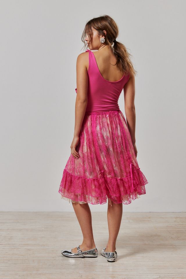 Kimchi Blue Maeve Sheer Lace Midi Skirt #3