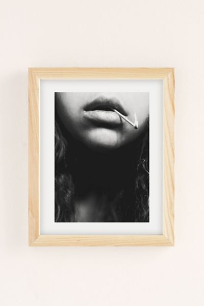 Shop Urban Outfitters Dagmar Pels Livin On The Edge Art Print In Natural Wood Frame At
